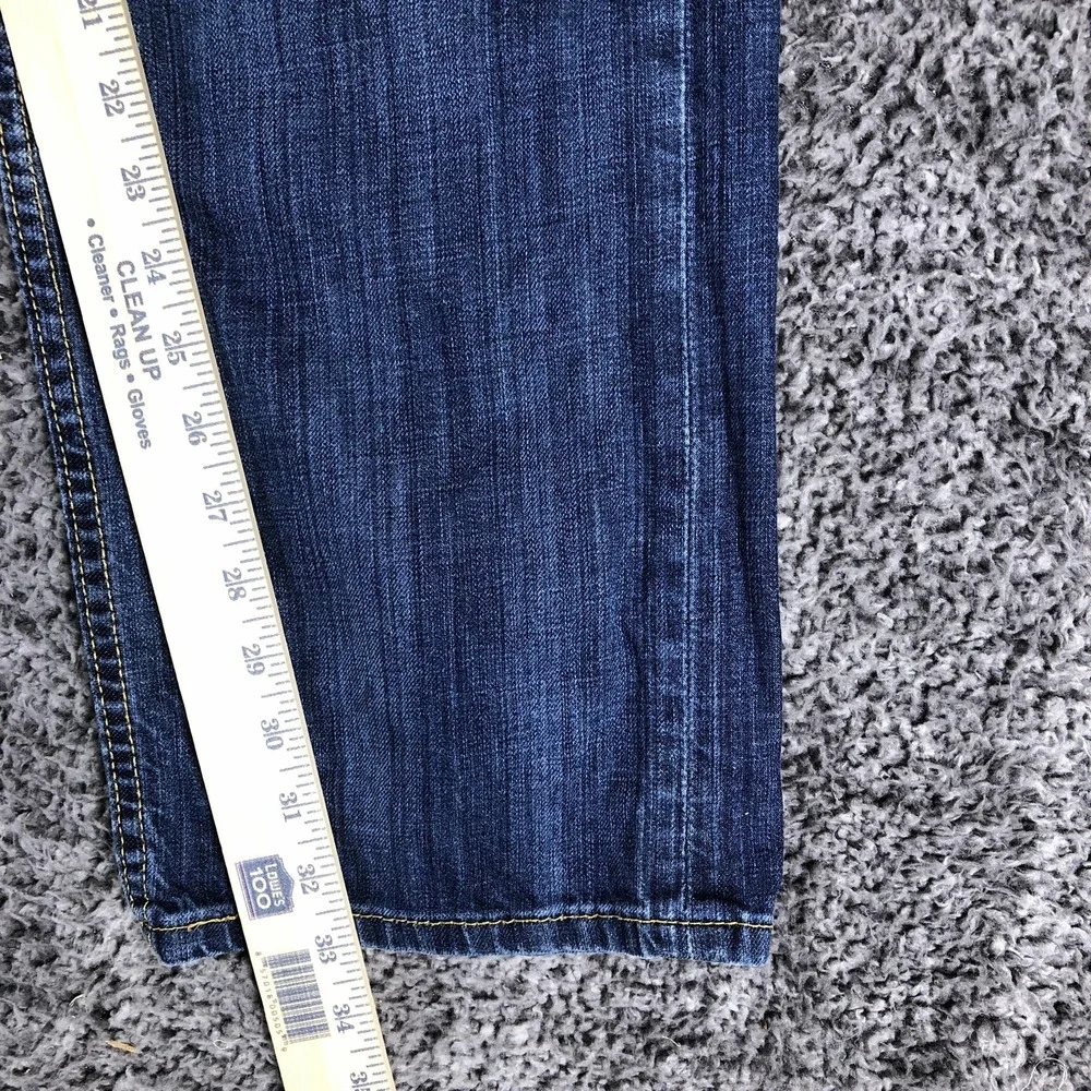 Levis 505 Jeans Mens 38x34 Blue Regular Fit Straight Leg Denim Med Wash Casual